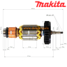 Оригінальний якір (ротор) болгарок Makita GA9020, GA7020 та інших