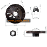 Конічна пара (шестерні редуктора) болгарок DWT WS-180 SL/VS/T/TV/D/DV, WS-150 T/D, WS13-180 T/D та інших