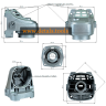 Корпус редуктора болгарок DWT WS13-180 T/TV, WS13-180 D/DV, WS13-150 T/TV, OP13-180 TV/DV та аналогів